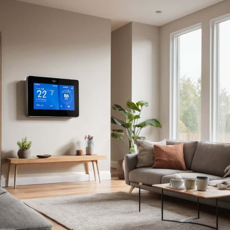 Smart thermostats save money concept