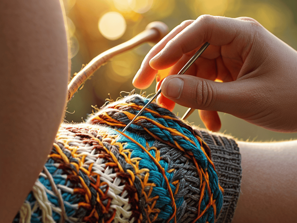 Darning Socks by Hand