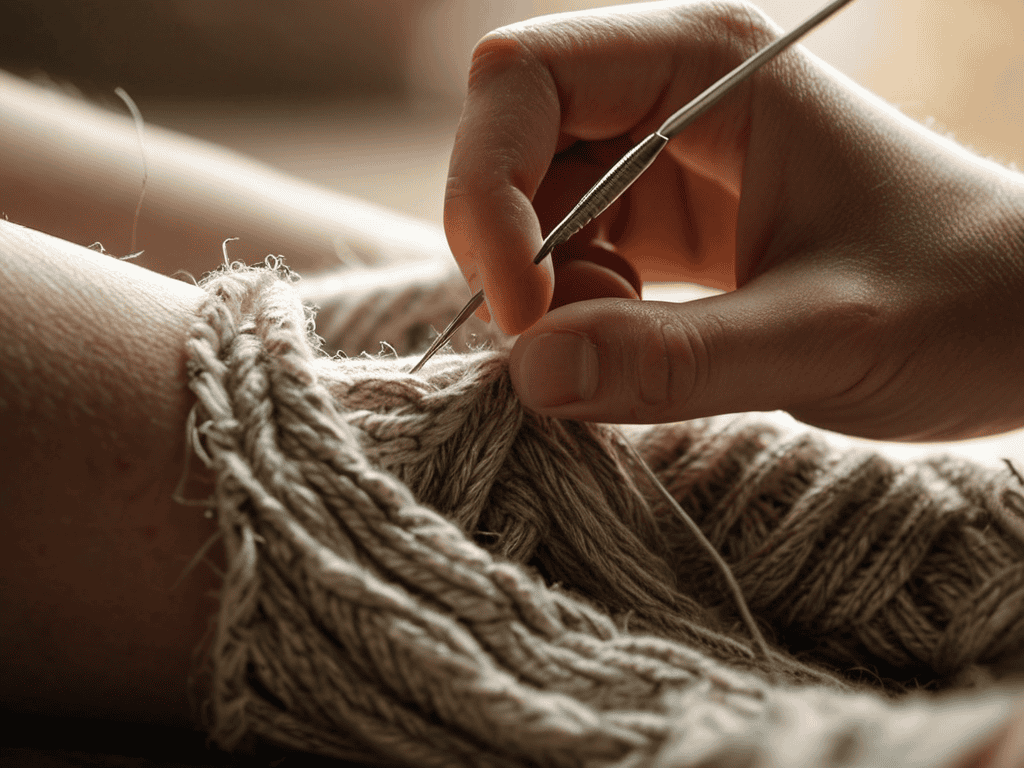 Darning Socks by Hand